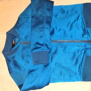 A.N.A Blue Zip Bomber Jacket